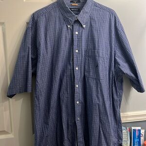 Mens Nautica button down short sleeve shirt size XL